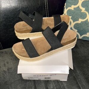 Madden Girl Black Platform Sandals